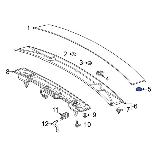 Audi OE AKL44803005 Spoiler Gasket