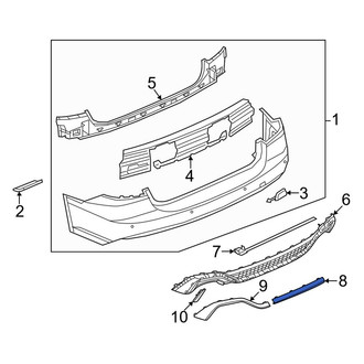 Audi OE - Rear Center Bumper Trim