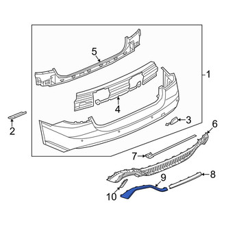 Audi OE - Rear Center Bumper Trim