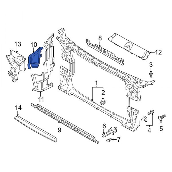 Radiator Support Air Deflector