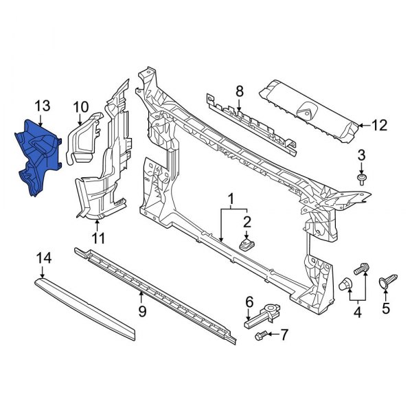 Radiator Support Air Duct