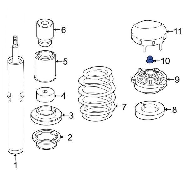 Audi OE WHT001987 - Suspension Strut Nut