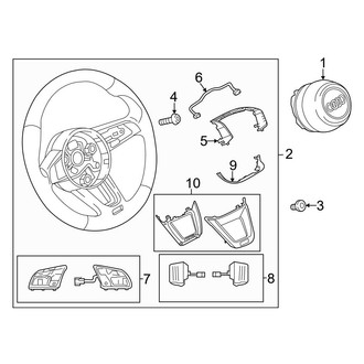 Audi OE - Steering Wheel & Trim (W/O Flat Bottom)
