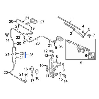 Audi OE - Front Windshield Washer Hose