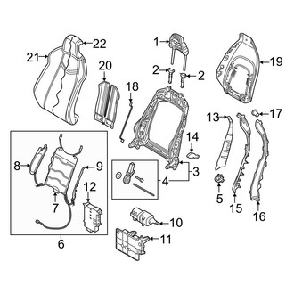 Audi OE - Seats & Tracks - Front Seat Components (Seat Back Components)