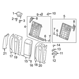 Audi OE - Seats & Tracks - Rear Seat Components (Seat Back Components)