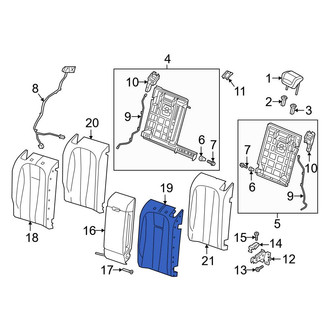 Audi OE - Rear Left Seat Back Cushion Cover