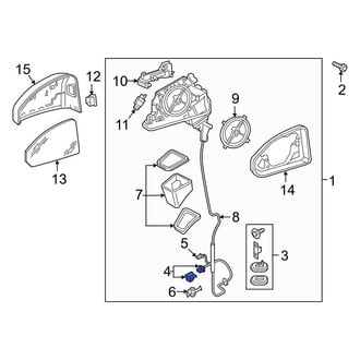 Audi OE - Door Mirror Drive Motor Connector