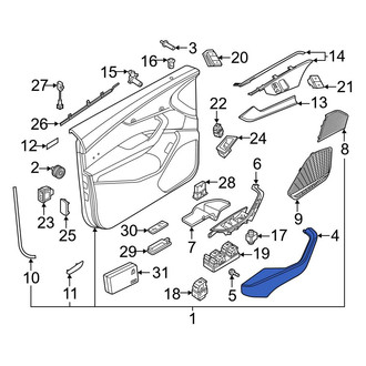 Audi OE - Front Left Door Armrest