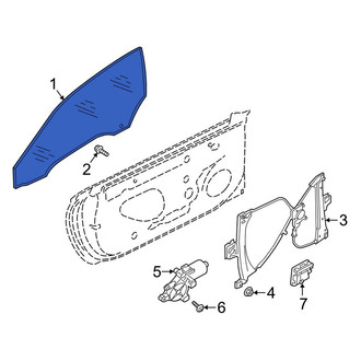 Audi OE - Front Left Door Glass