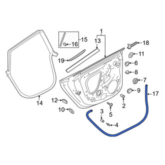 Audi OE - Rear Left Inner Door Seal