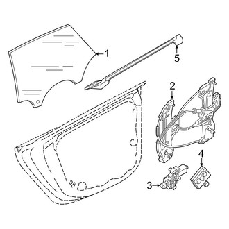 Audi OE - Rear Door - Glass & Hardware
