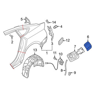 Audi OE - Rear Fuel Filler Door