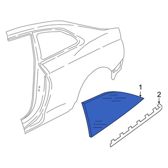 Audi OE - Rear Left Quarter Glass