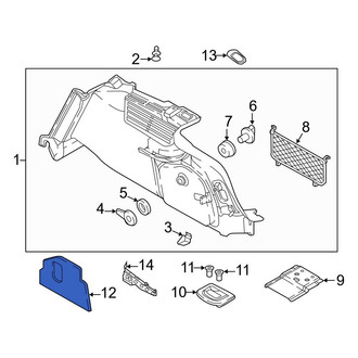 Audi OE - Rear Left Interior Quarter Panel Trim Panel Insulator