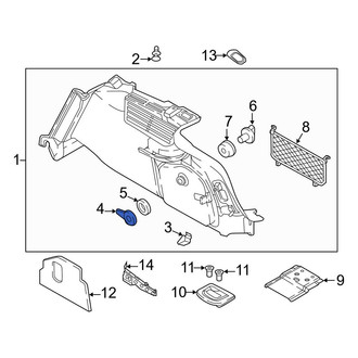 Audi OE - Rear Left Interior Quarter Panel Trim Panel Insert