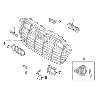 Audi OE - Front Bumper & Grille - Grille & Components