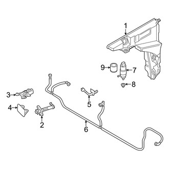 Audi OE - Front Lamps - Washer Components