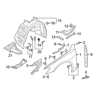 Audi OE - Fender Liner Nut