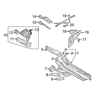 Audi OE - Front Right Inner Fender Apron Extension