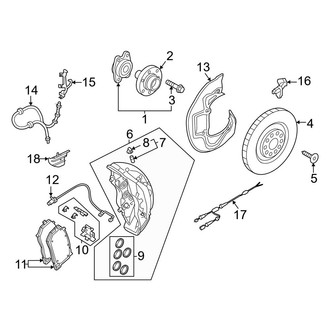 Audi OE - Front Suspension - Brake Components