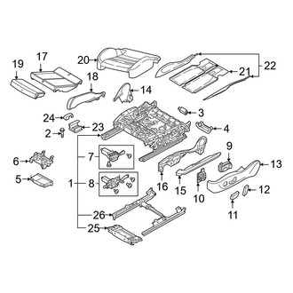 Audi OE - Seats & Tracks - Front Seat Components (Seat Cushion, Standard Sport Seats)