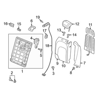 Audi OE - Seats & Tracks - Rear Seat Components (Drivers Side Seat, Back)