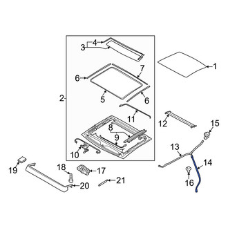 Audi OE - Lower Sunroof Drain Hose