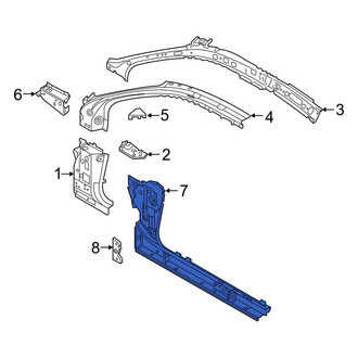 Audi OE - Left Lower Inner Body A-Pillar Reinforcement