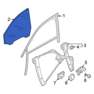 Audi OE - Front Left Door Glass