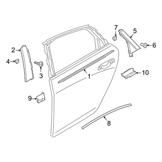 Audi OE - Rear Door - Exterior Trim