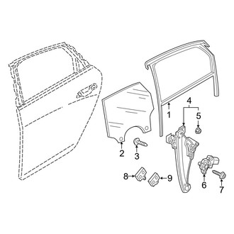 Audi OE - Rear Door - Glass & Hardware