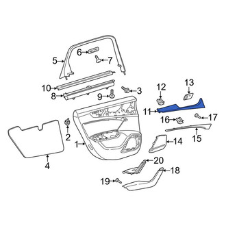 Audi OE - Rear Left Upper Door Panel Insert
