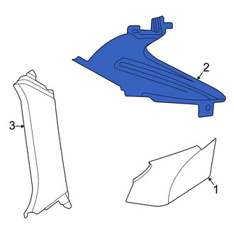 Audi OE - Rear Left Upper Interior Quarter Panel Trim Panel