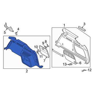 Audi OE - Rear Left Interior Quarter Panel Trim Panel