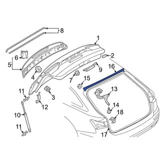 Audi OE - Rear Liftgate Hinge Cover