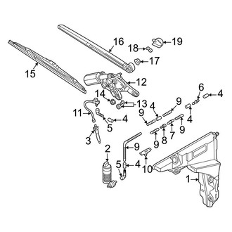 Audi OE - Lift Gate - Washer Components