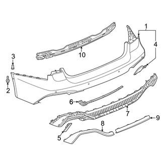 Audi OE - Rear Bumper - Bumper & Components (Cover & Componants)