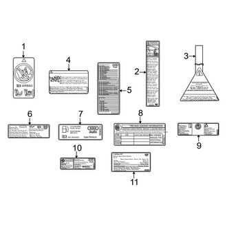 Audi OE - Information Labels - Labels (Coupe)