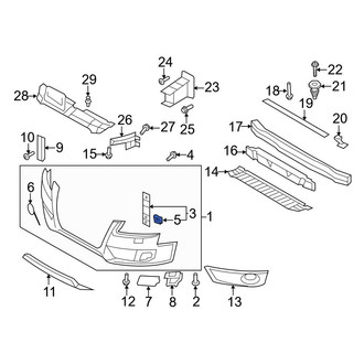 Audi OE - Bumper Cover Support Rail Nut