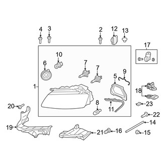 Audi OE - Front Lamps - Headlamp Components (W/O Xenon Headlamps)