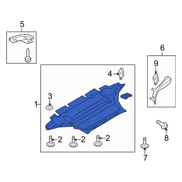 Radiator Support Splash Shield