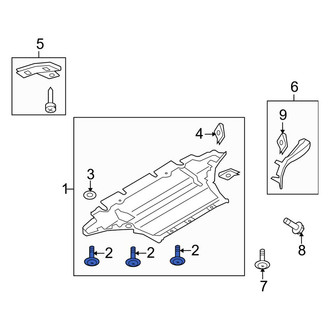 Audi OE - Radiator Support Splash Shield Guide Pin