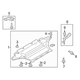 Audi OE - Radiator Support - Splash Shields (Coupe)