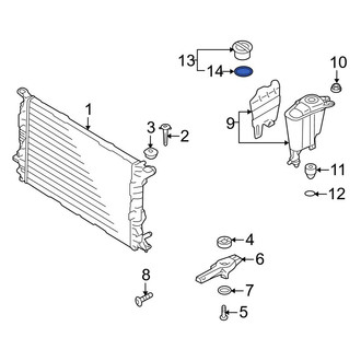 Audi OE - Engine Coolant Reservoir Cap Seal