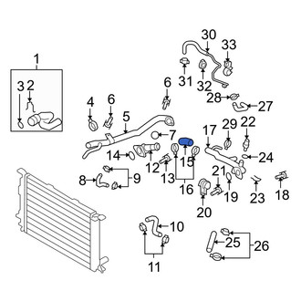 Audi OE - Lower Radiator Coolant Hose