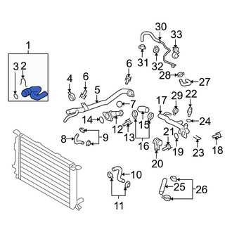 Audi OE - Upper Radiator Coolant Hose