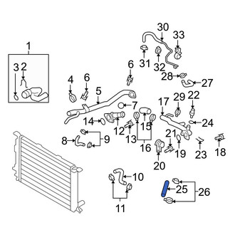 Audi OE - Lower Radiator Coolant Hose