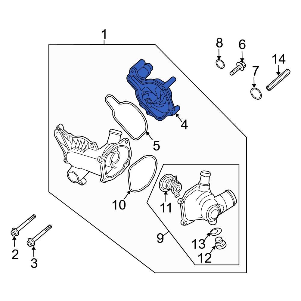 Audi OE 079121013T Engine Water Pump