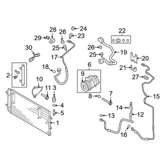 Audi OE - Air Conditioner & Heater - Condenser, Compressor & Lines (3.2L)